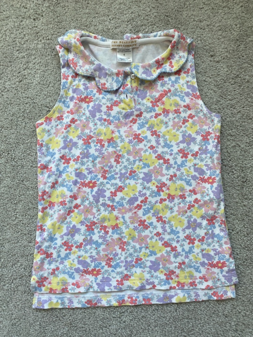 The Beaufort Bonnet Company Girls Polo Tank size 6